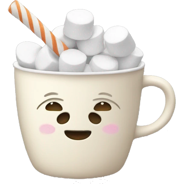 Cup with marshmallows  emoji
