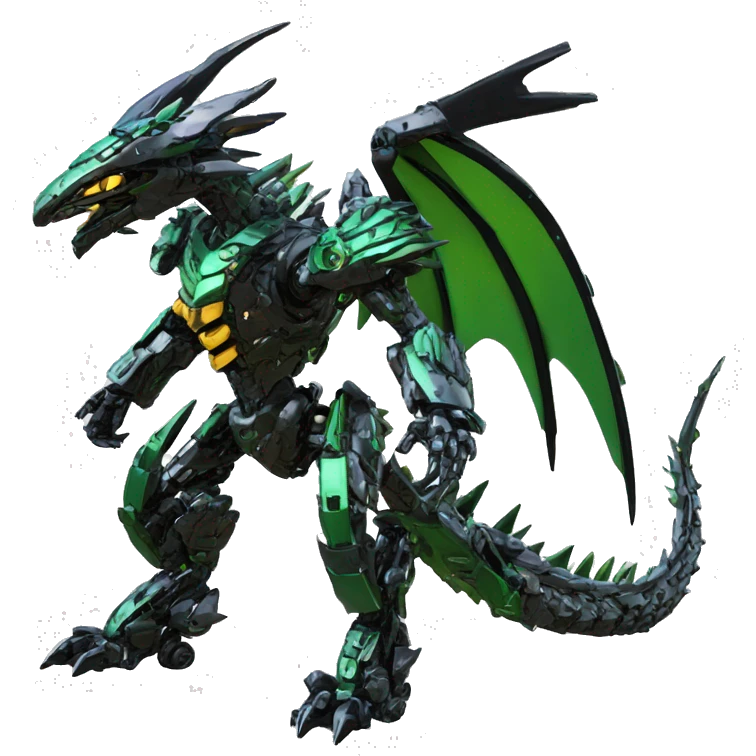 futuristic spiky dragon-Bionicle-mecha full body emoji