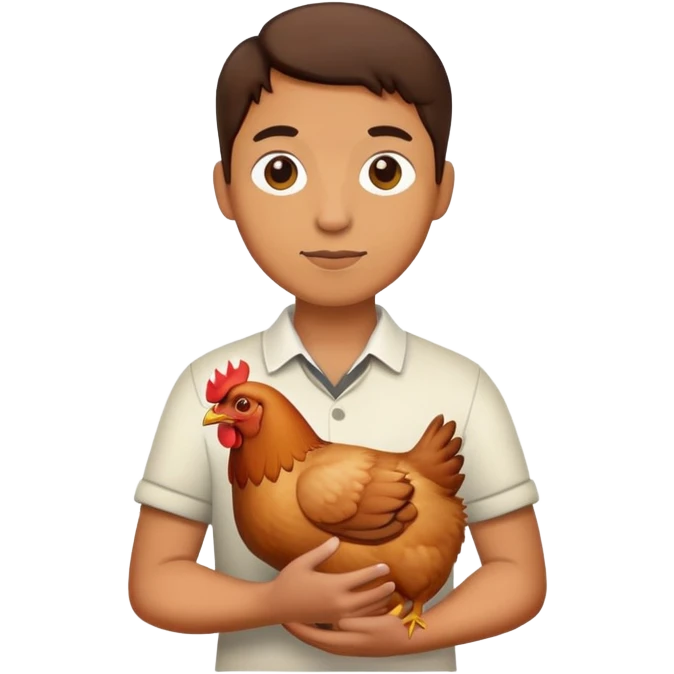 person holding chicken emoji
