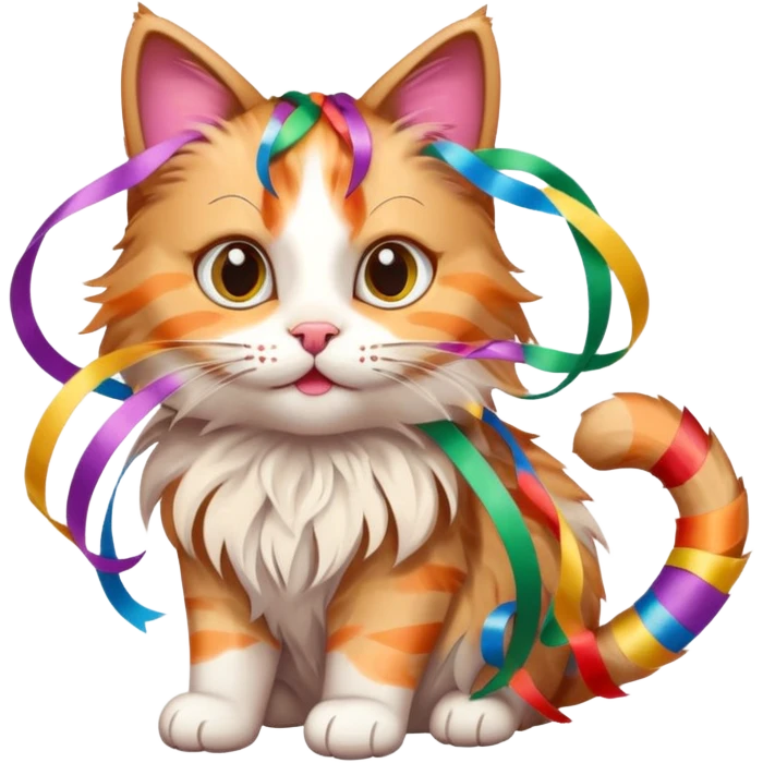 Cat tangled in streamers





 emoji