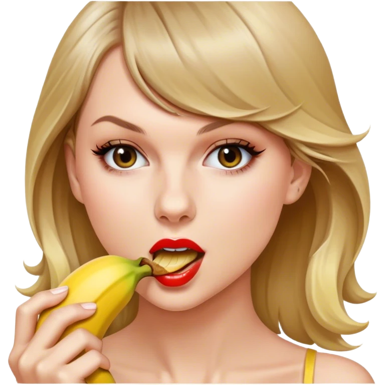Taylor swift eating a banana emoji