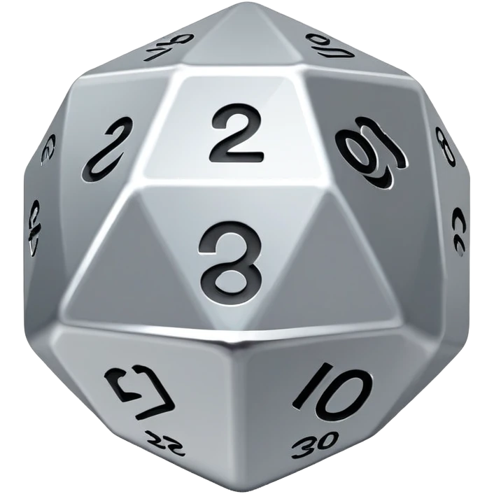 Dnd cube D20 emoji