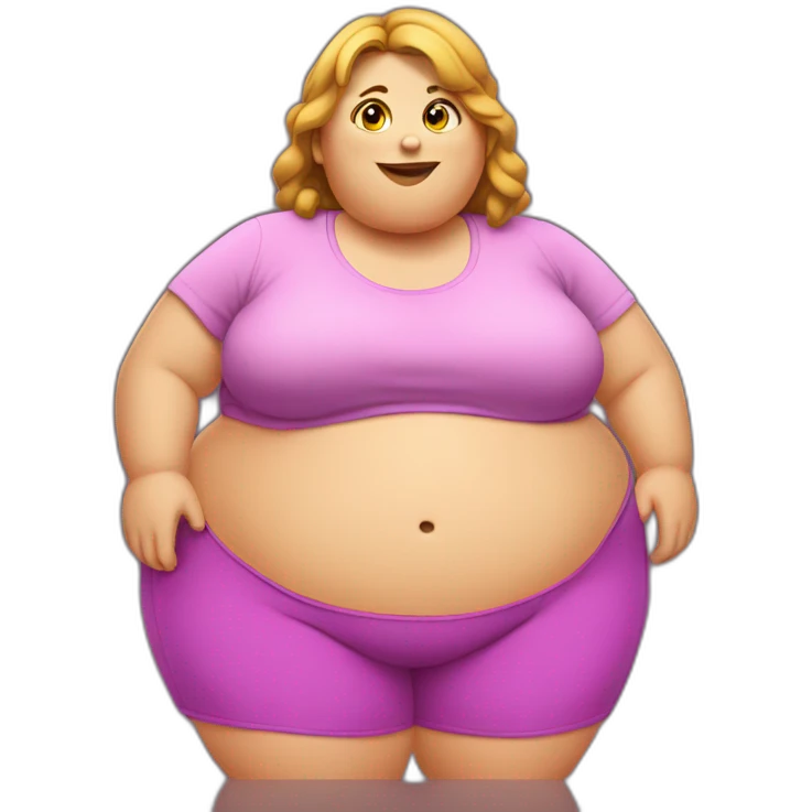obese-woman-big-belly emoji