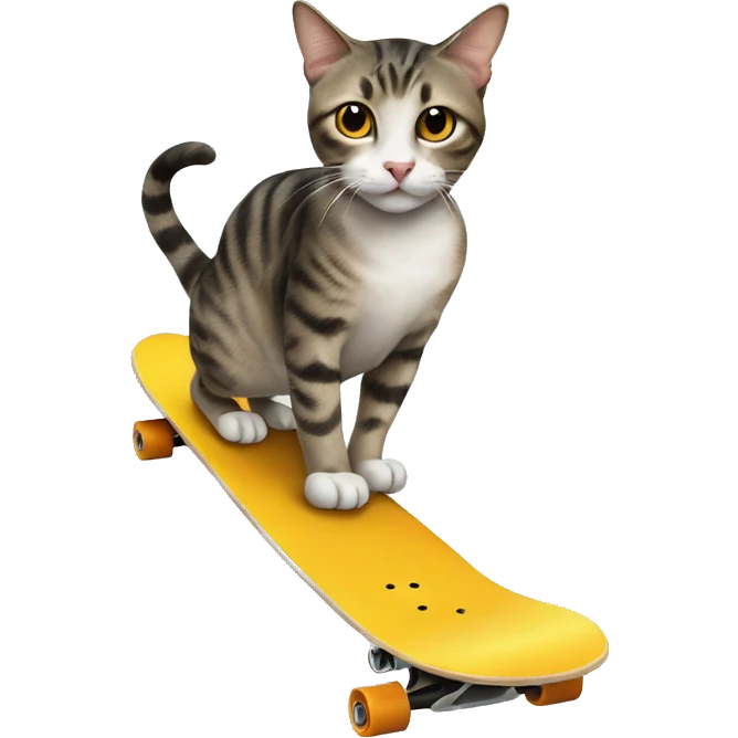 Cat on skateboard  emoji