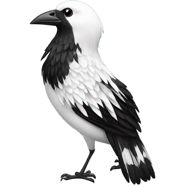 Black and white bird emoji