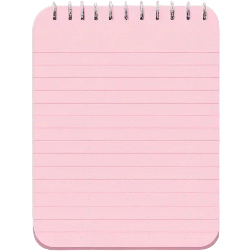 light pink notepad emoji