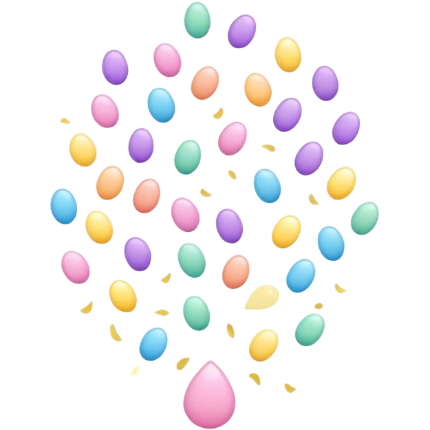 pastel Confetti floater emoji
