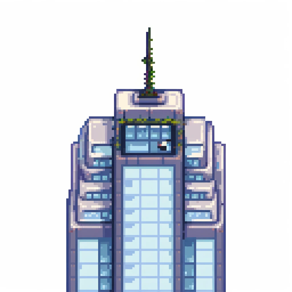 simple iconic skyscraper building with windows emoji