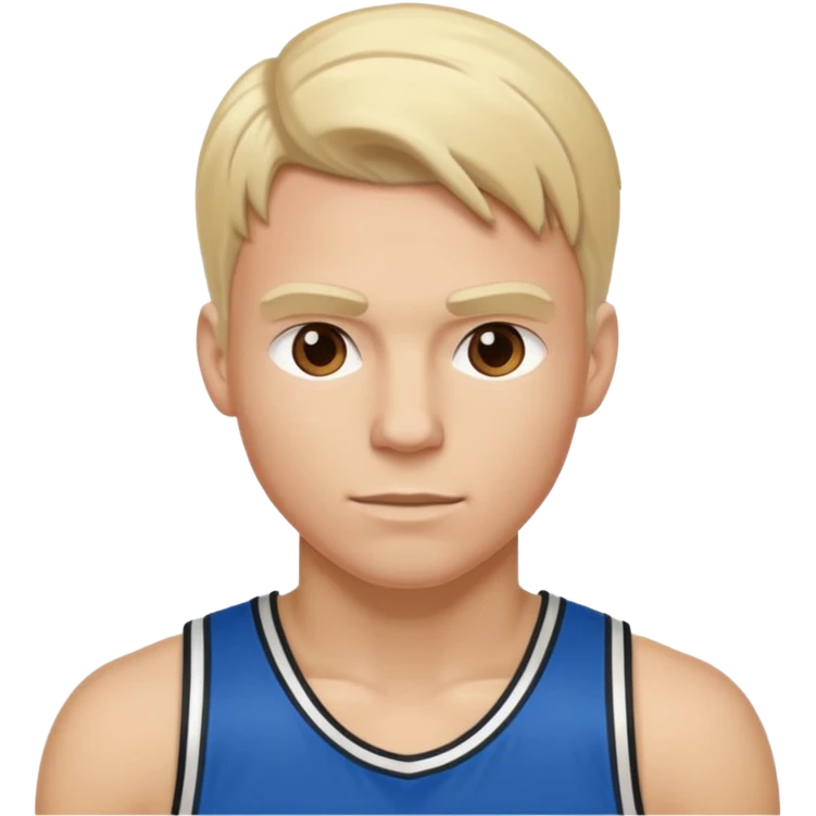 White blond basketball player emoji