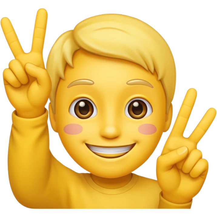 emoji holding 3 fingers up on one hand just face emoji