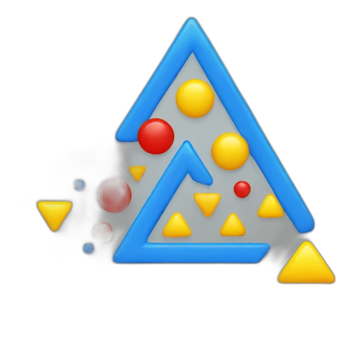 triangle-with-blue-yellow-red-color emoji
