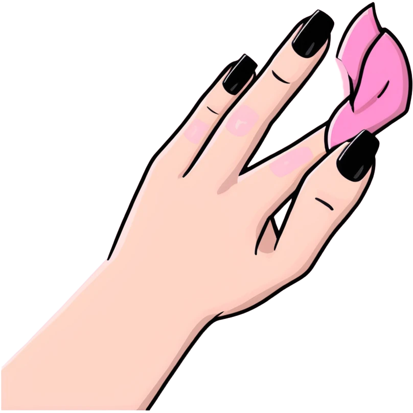 pink gothic nails emoji