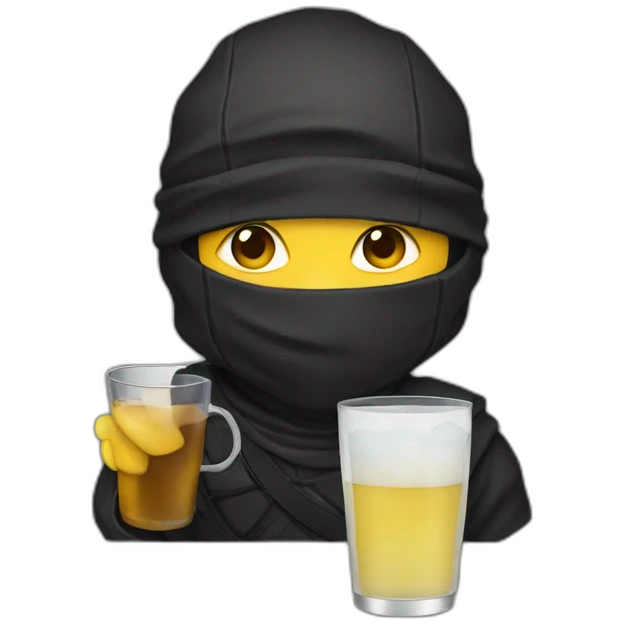 ninja drinking jiuce emoji