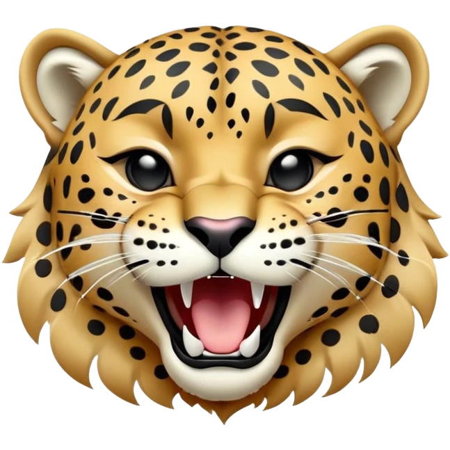 cinematic-realistic-yawning-young jaguar-portrait-emoji,-head-tilted-slightly-with-a-dramatic,-wide-open-yawn,-showcasing-a-lithe,-graceful-build-with-distinctive-rosette-patterns-and-sleepy,-half-closed-eyes,-simplified-yet-irresistibly-adorable, realistic emoji