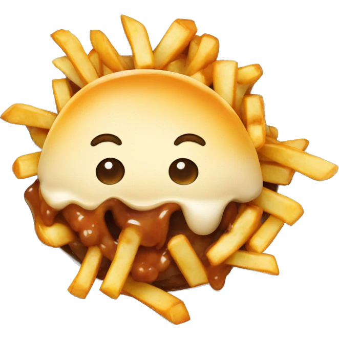 Poutine qui mange de la poutine emoji