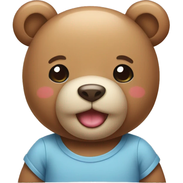 A kawaii teddy bear emoji