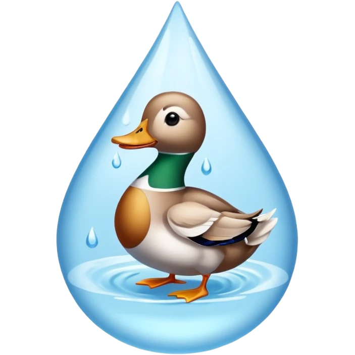 Water with duck emoji