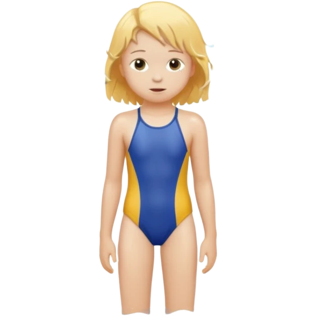 Child swimmer standing  emoji