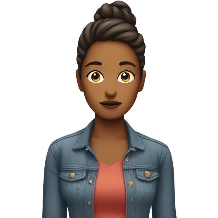 woman doing a side eye emoji