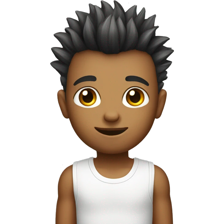 cute fair boy with mohawk emoji