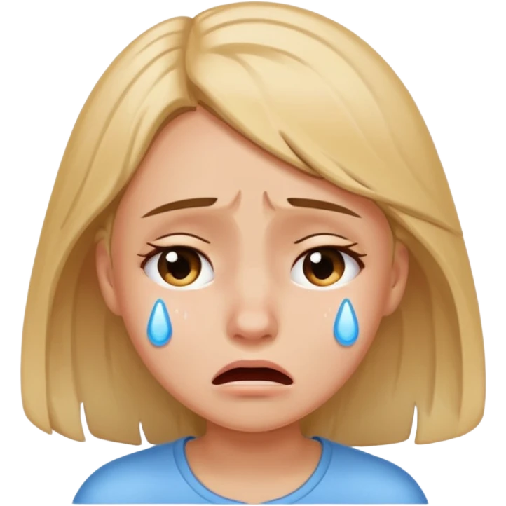 A girl say sos and cry emoji