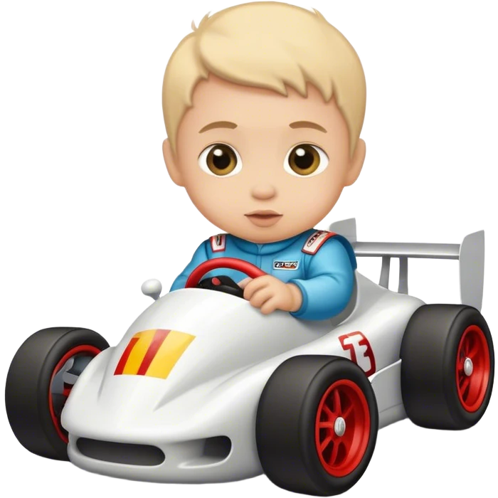 Baby in racing car emoji