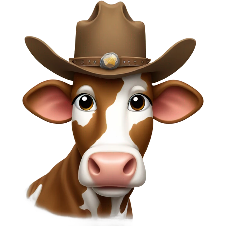 Cow with cowboy har emoji