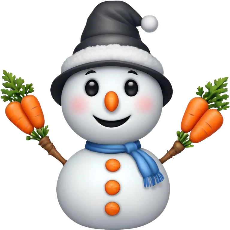Red snowman cute emoji