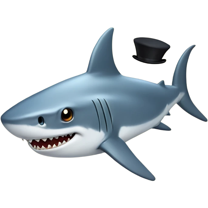 shark with tophat emoji