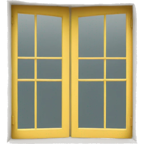 Yellow heart shaped window emoji