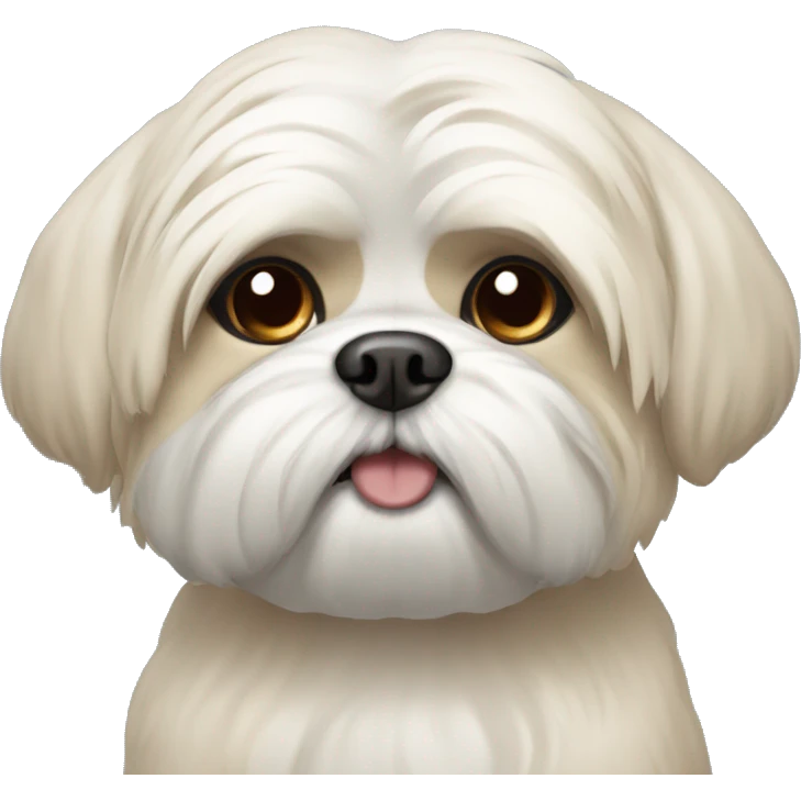 Cream shi Tzu with one eye emoji