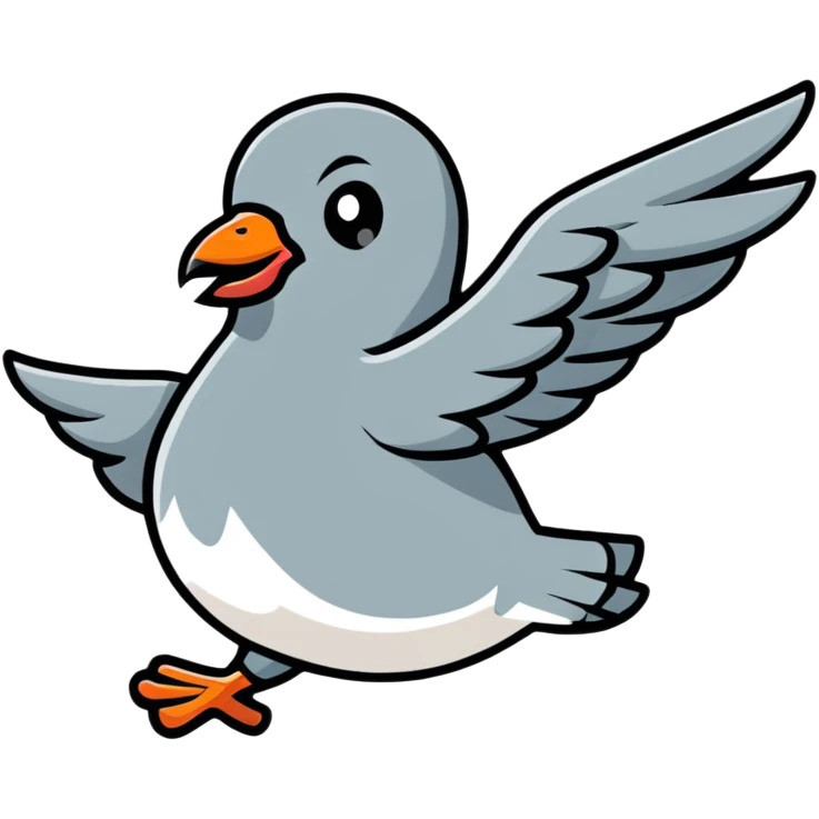 angry pigeon dive bombing emoji