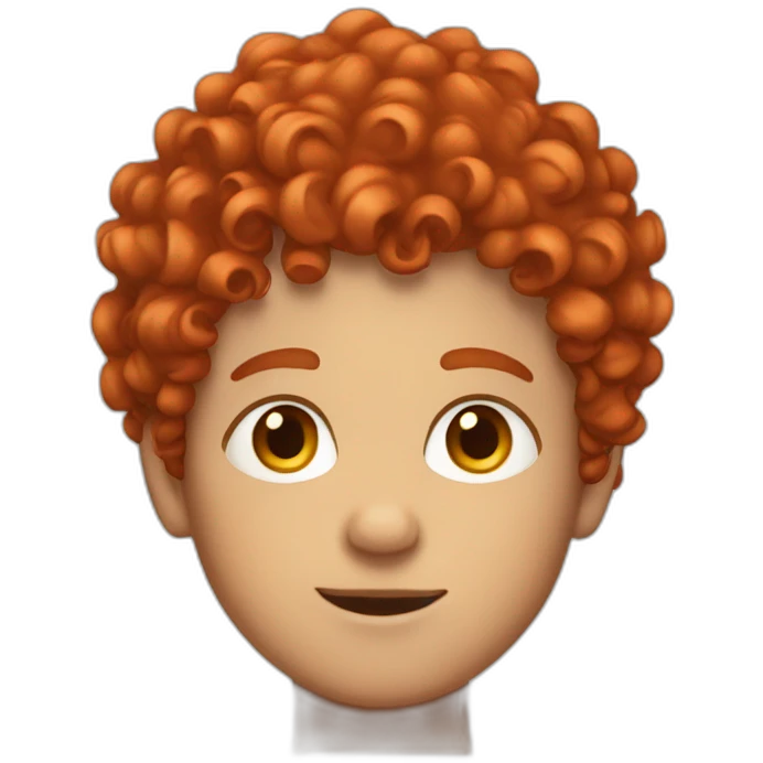 curly boy with red hair emoji