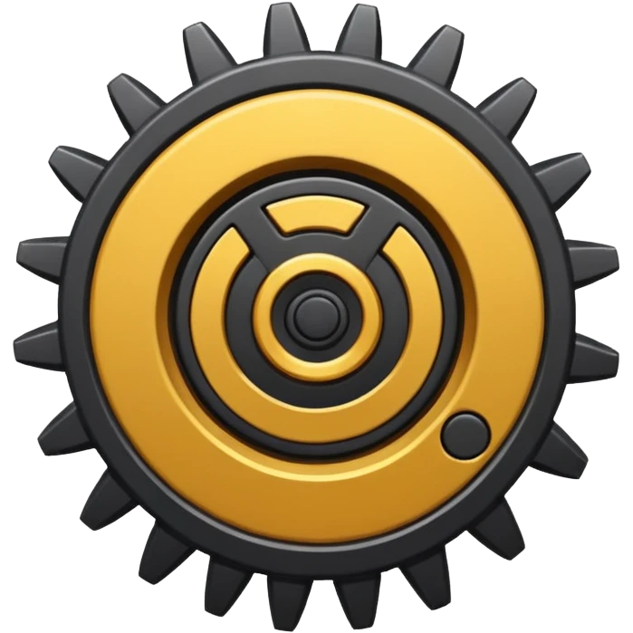 gear with tick emoji