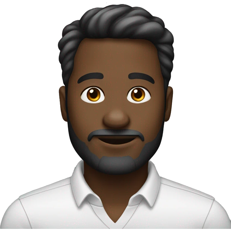 Homem de 40 anos com cachorro branco e preto emoji