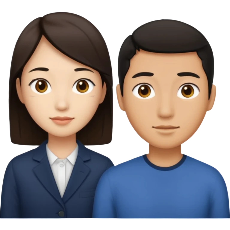 half british on the left said, half asian on the right side emoji