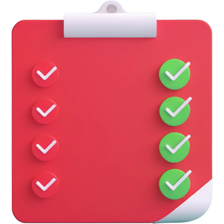 checklist with green checkmarks emoji