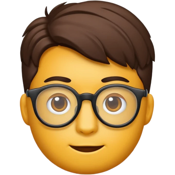 Erstelle mir eine Emoji von einem Jungen. Herkunft: Südamerika, Jung und Gutaussehend, mit durchsichtiger Brille und anderer Frisur  emoji