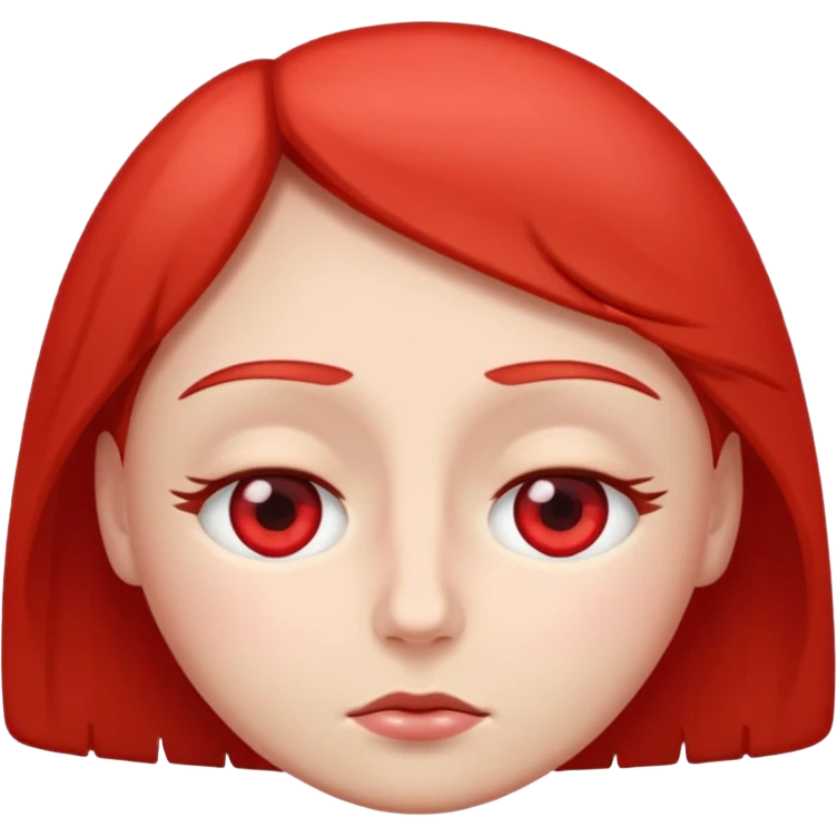 Sleepy face with red eyes  emoji