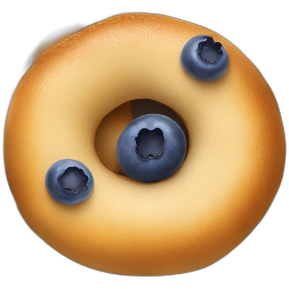 Blueberry bagel emoji