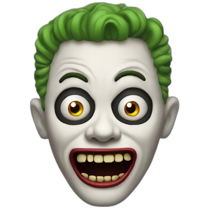 horror mad clown emoji