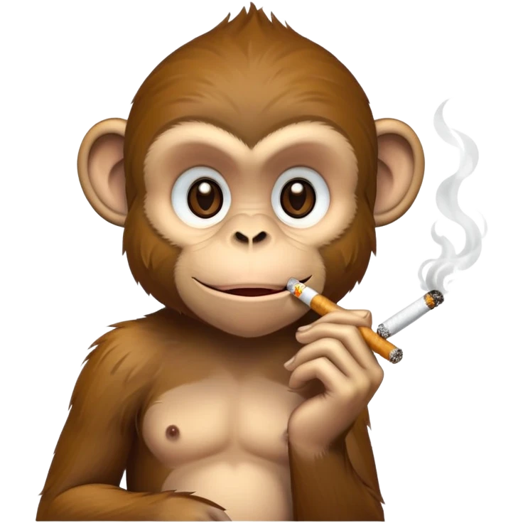 Monkey smoking  emoji