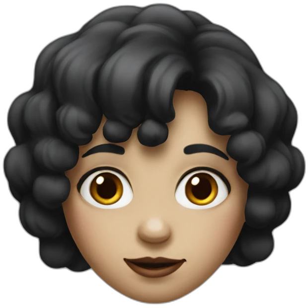 A girl clown with black hair emoji