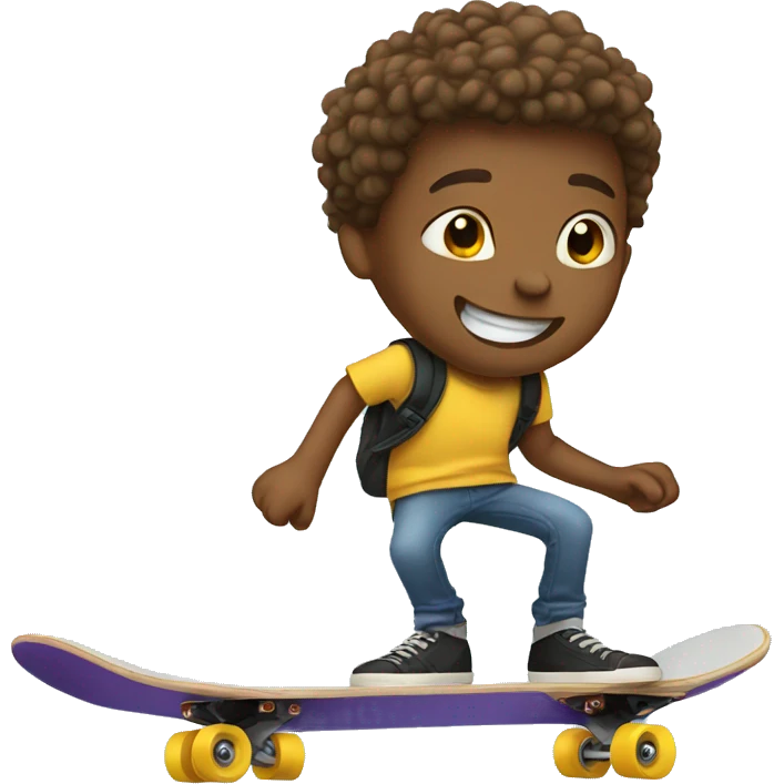 brother that riding a skateboard shakaing emoji