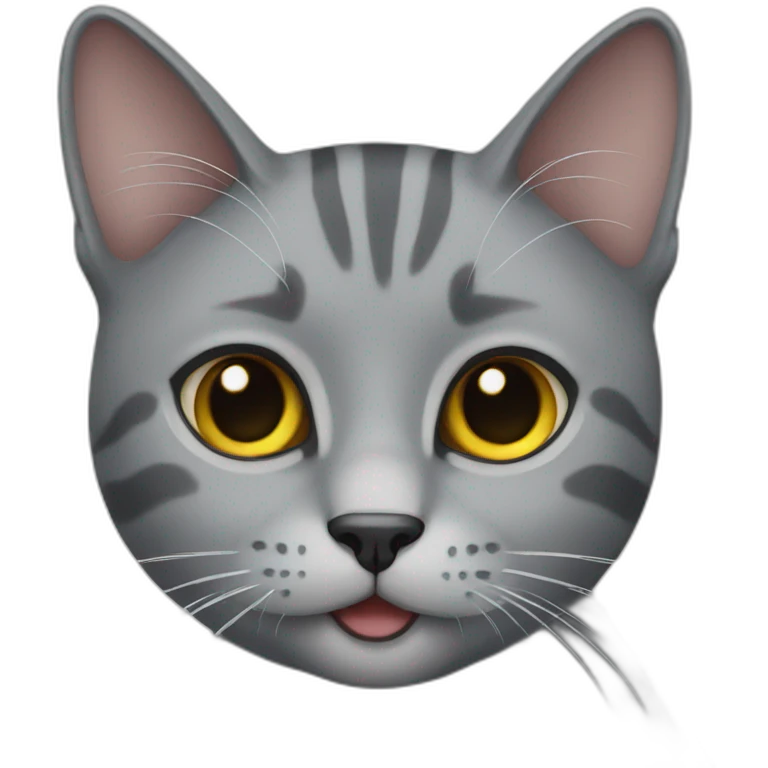 Gray cat emoji