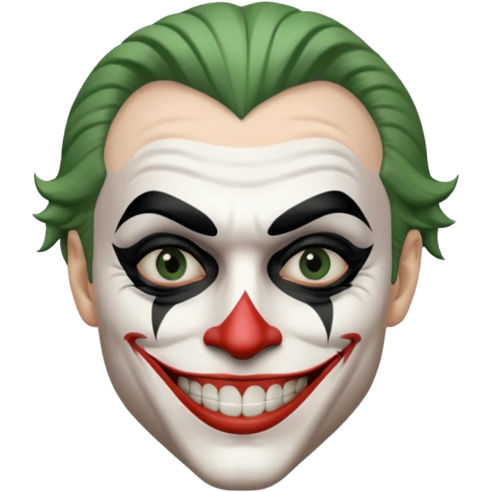 man with black and white joker makeup emoji