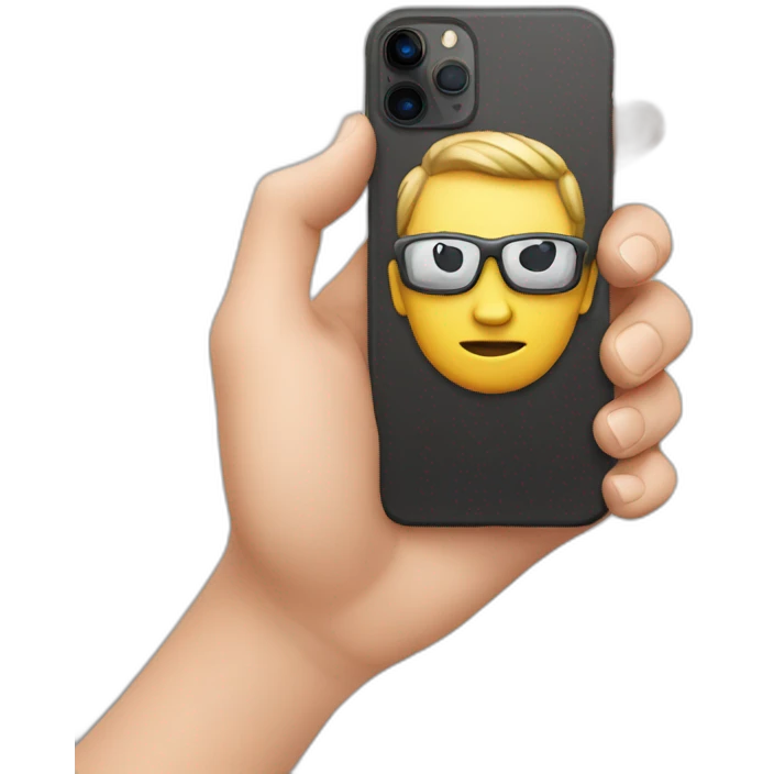 Iphone in hand emoji