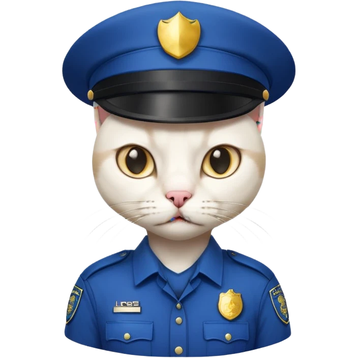 white cat police emoji
