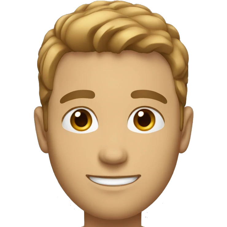male around 30 years of age with short light brown hair with no facial hair emoji