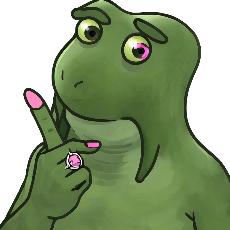 middle finger with pink nail emoji